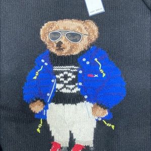 Brand New Ralph Lauren Teddy Bear Mens Polo Sweater Size Large